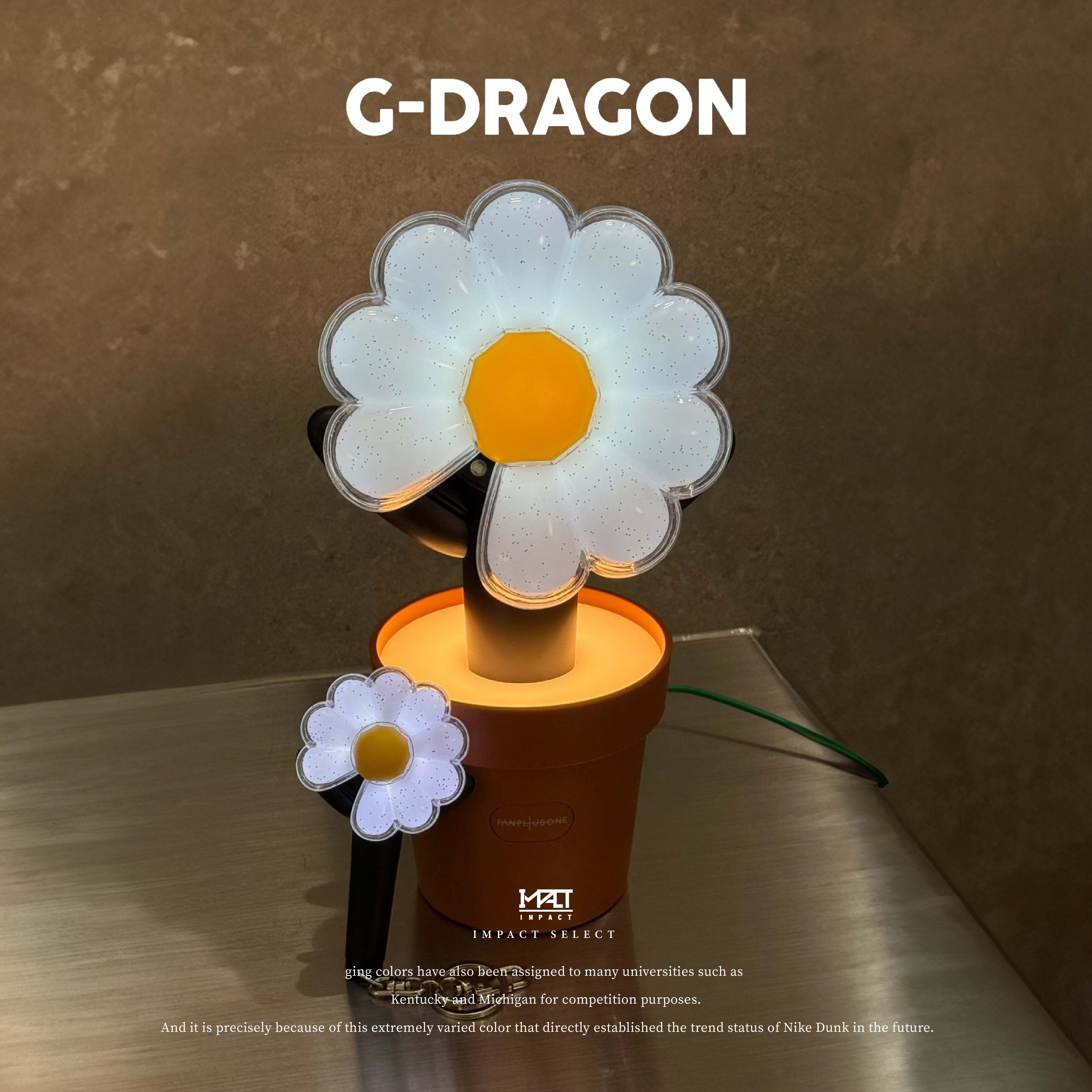 權志龍 G-Dragon GD 官方手燈 應援 雛菊 手燈配件 手燈吊飾 盆栽底座