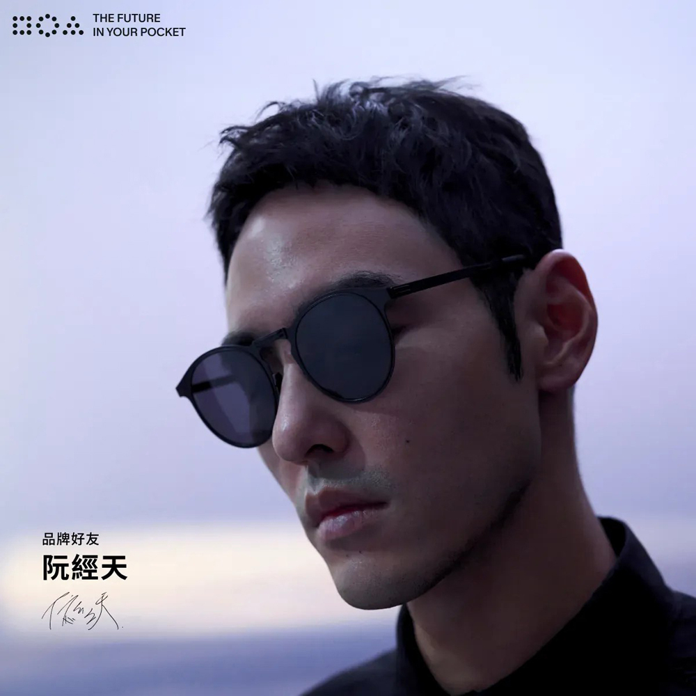 【KlassiC.】FM001 C1 (消黑框 黑鏡片) 金屬摺疊圓框太陽眼鏡 #阮經天同款♣