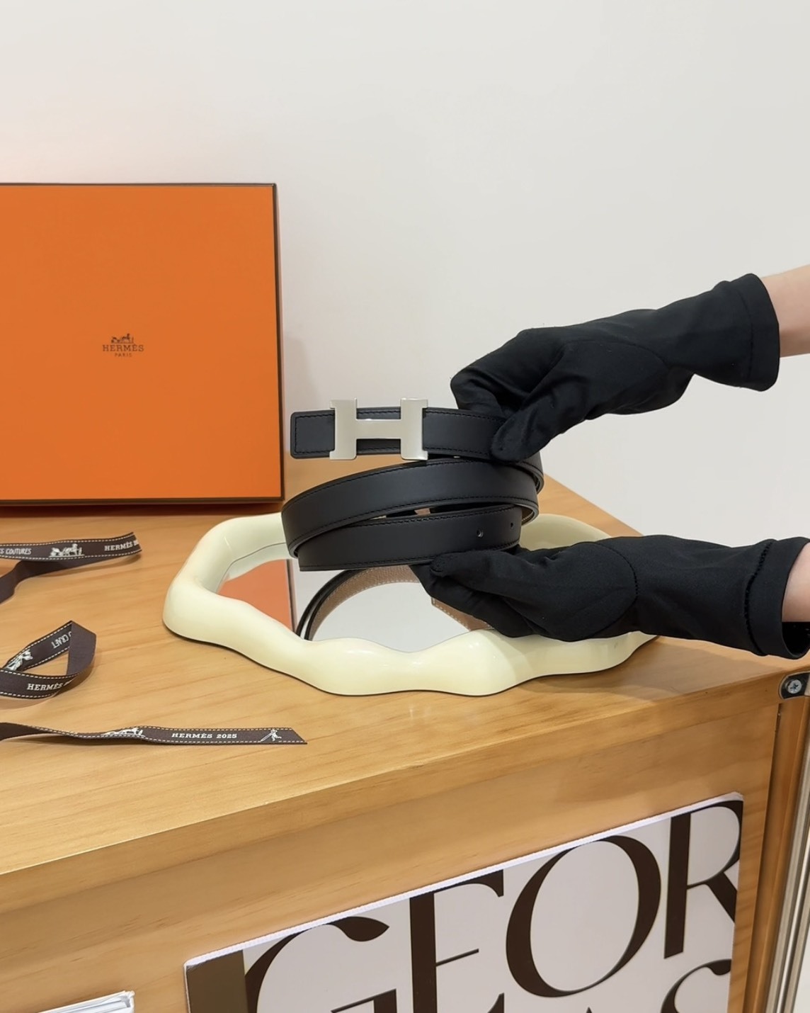 HERMES｜小H銀扣34腰 皮帶