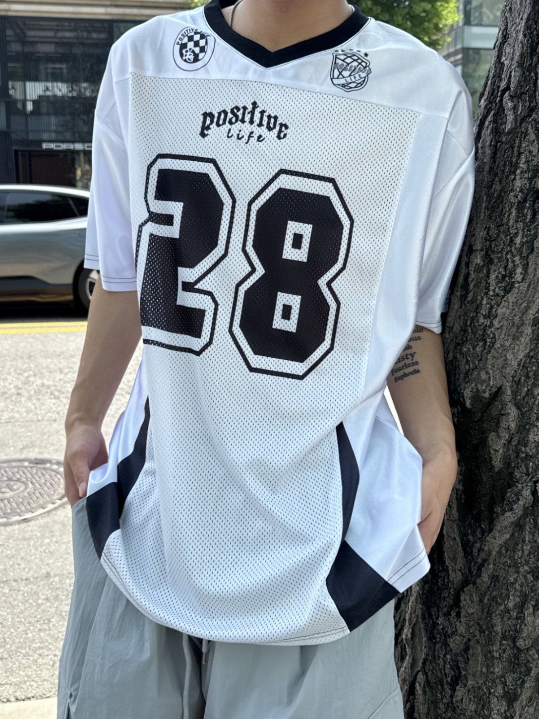 V領數字短袖Tee OUR ROOM-126T