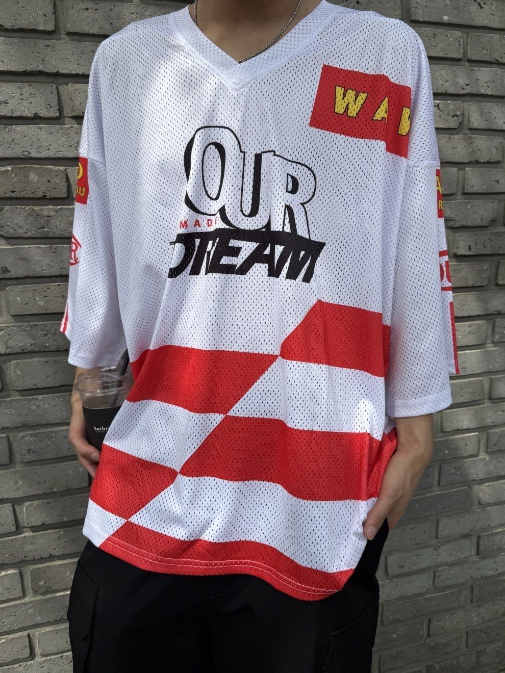 V領數字短袖Tee OUR ROOM-127T