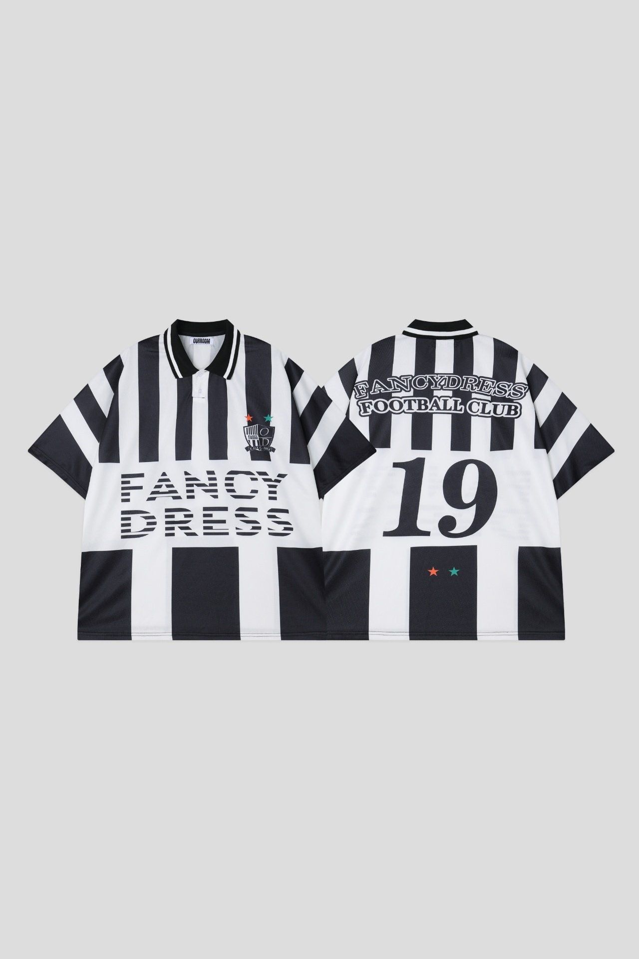 反領直間數字短袖Tee OUR ROOM-132T