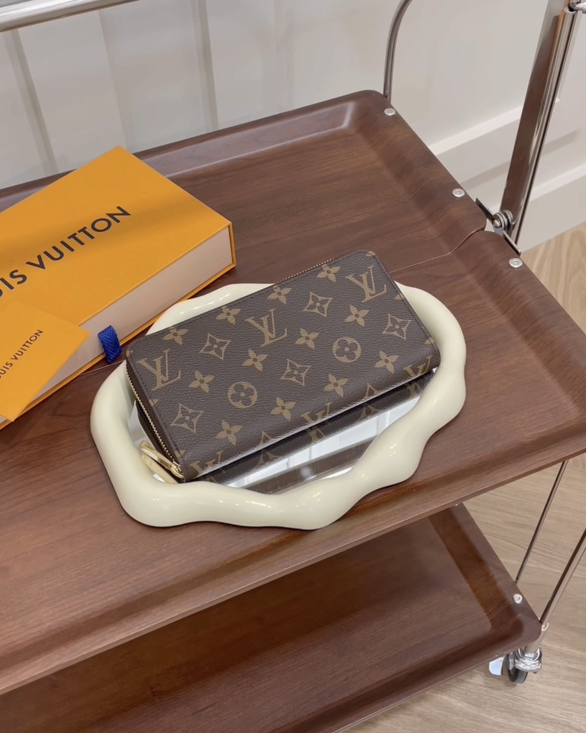 LV｜ZIPPY 拉鍊長夾 內裡棕色 棕色老花 M42616