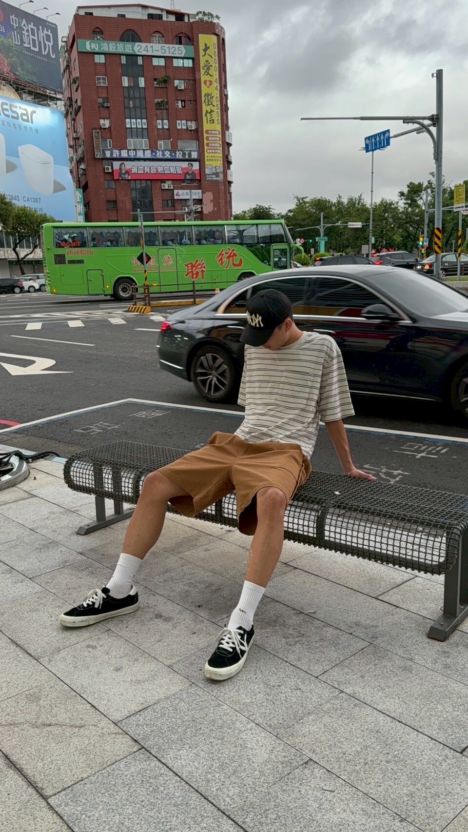 直壓紋不收邊夏褲