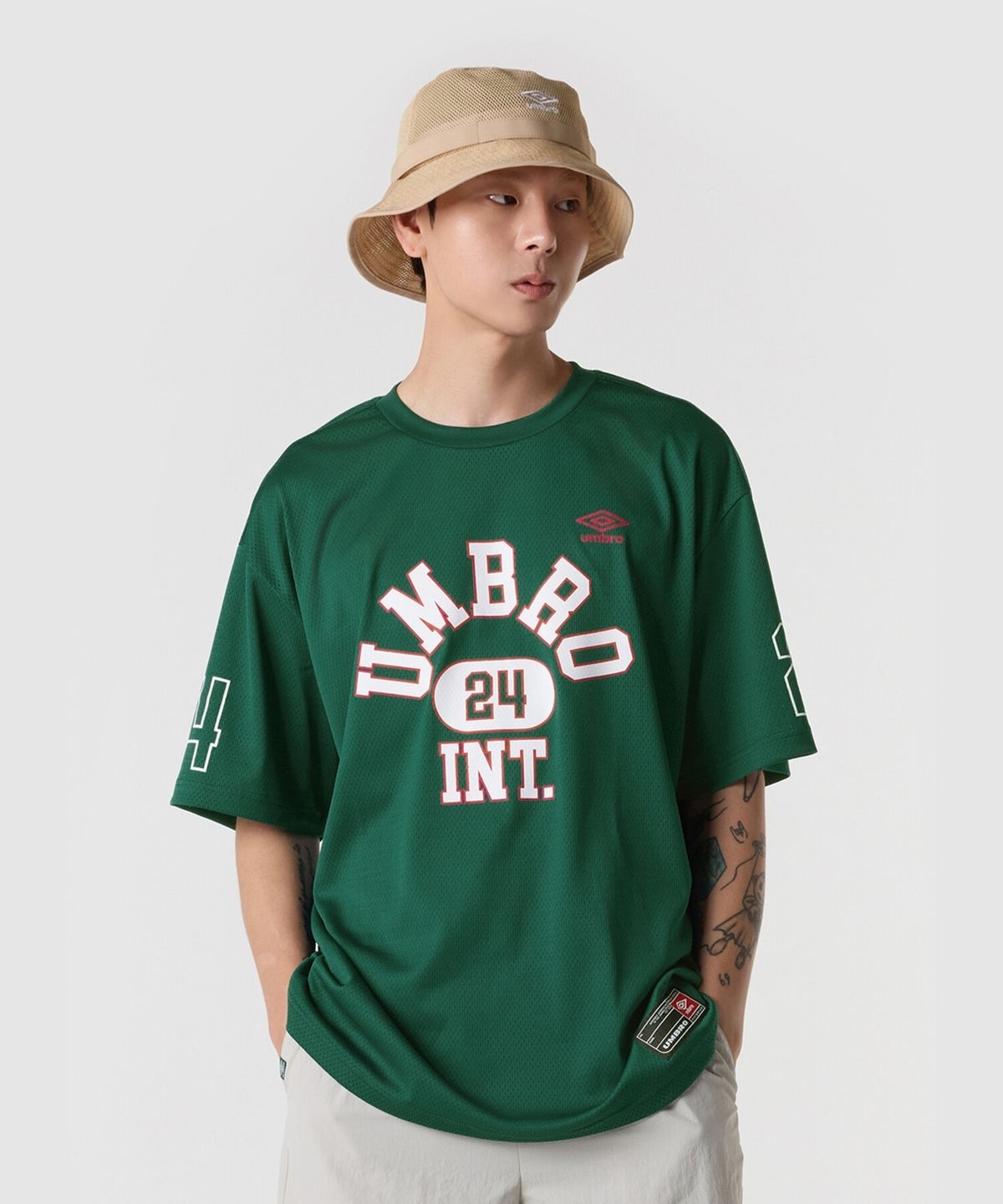 【代購】UMBRO One-Point 網眼 復古INT LOGO 球衣 短袖 短T UQ321CRS71