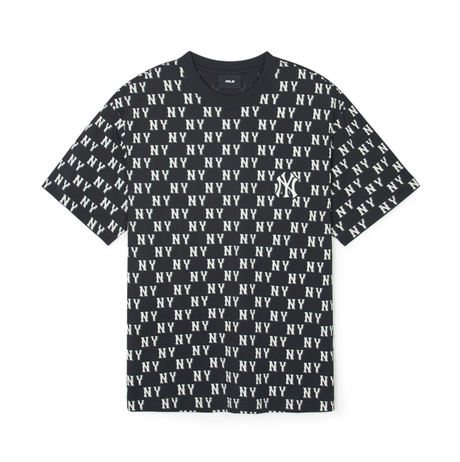 【直播】MLB LL062535 NY印花短袖上衣(黑色)