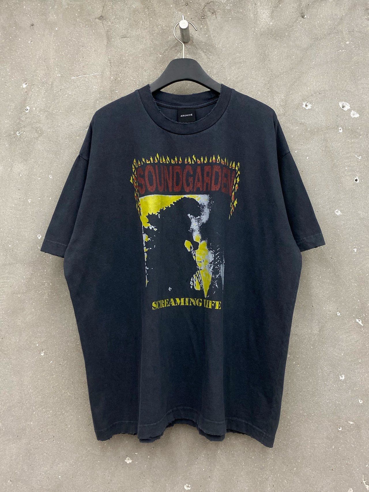 洗水英文字圖案短袖Tee ARCHIVE-362T