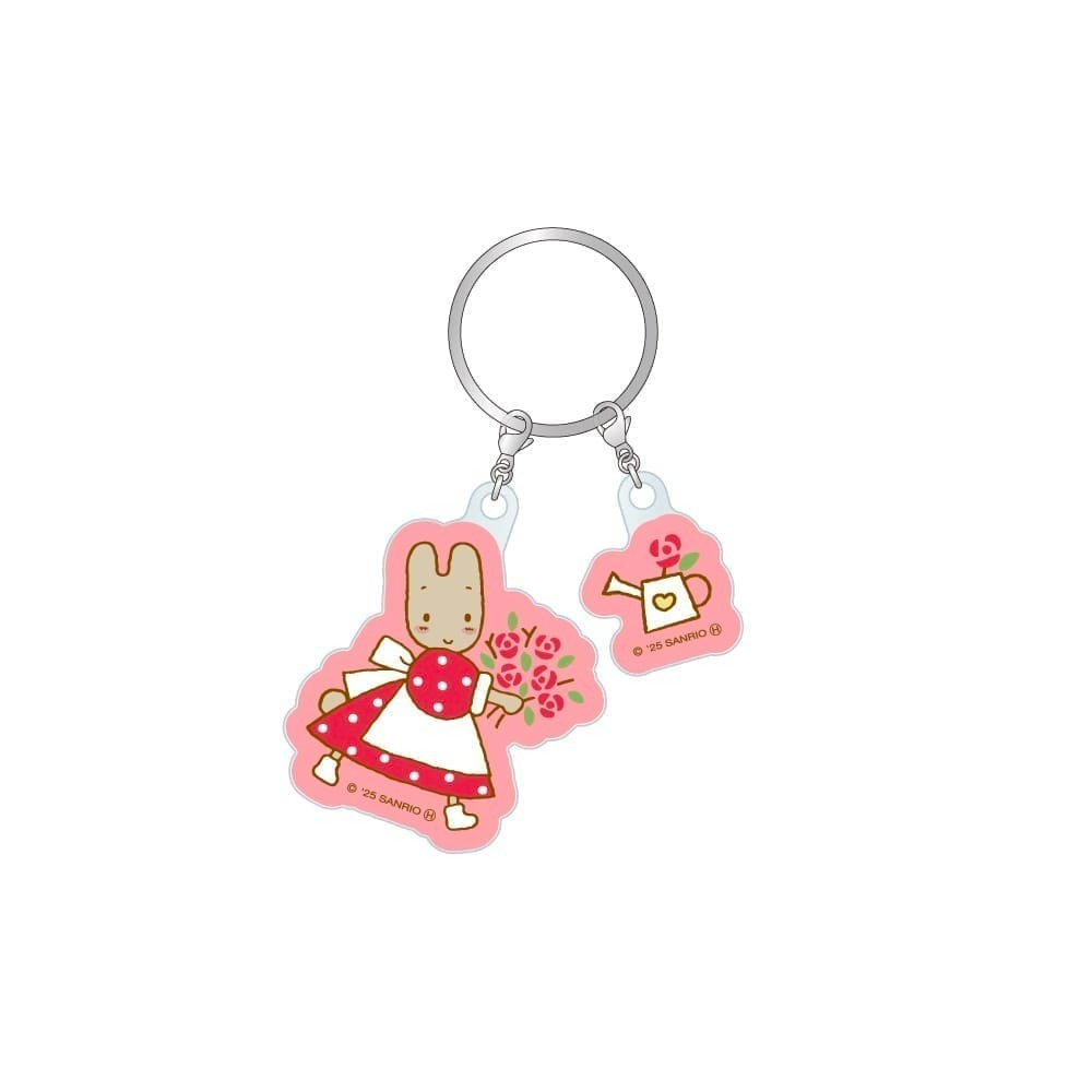 日本 Sanrio Marron Cream 媽媽兔 40周年 2pc亞加力吊牌匙扣