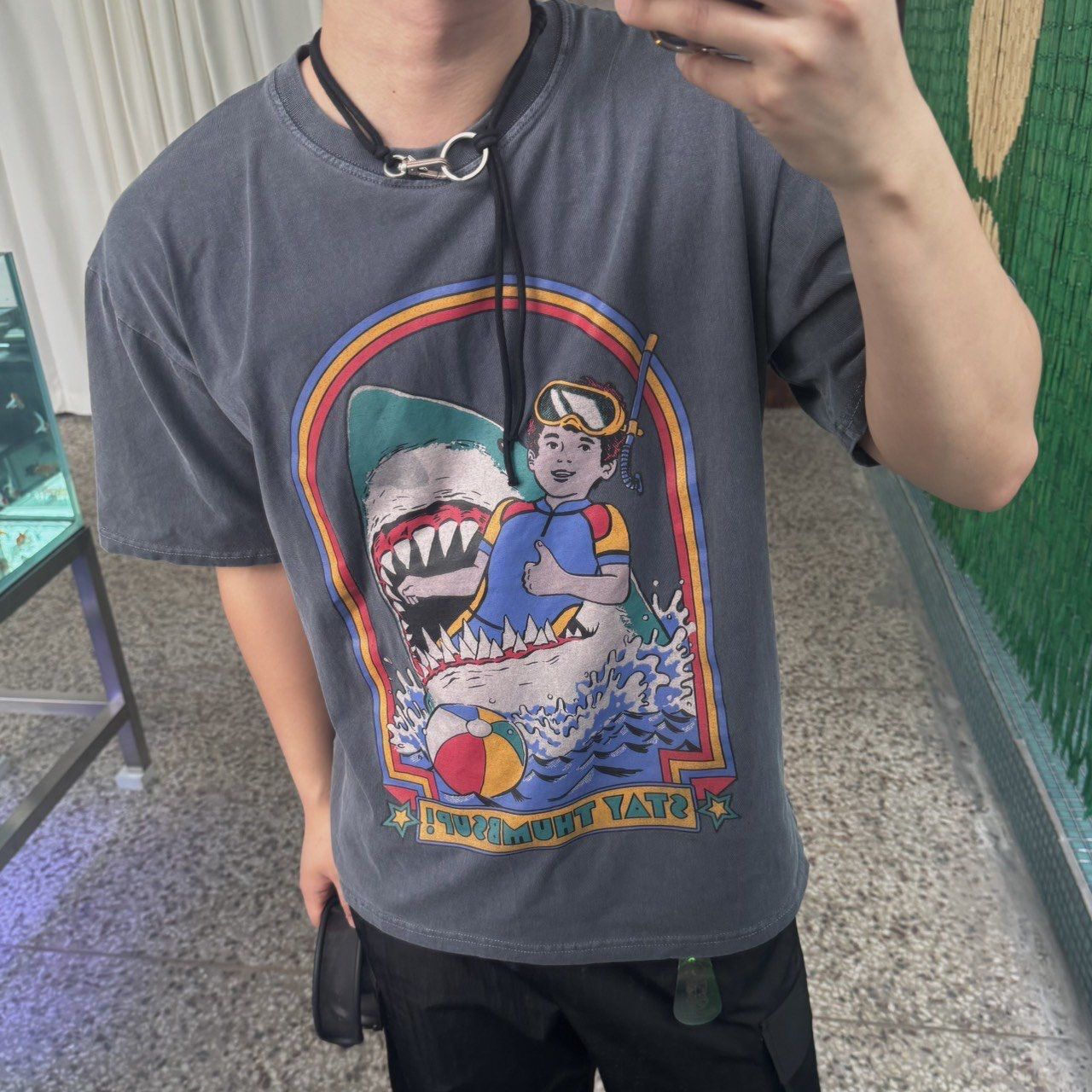 洗水英文字圖案短袖Tee BY ATTENTION-409T