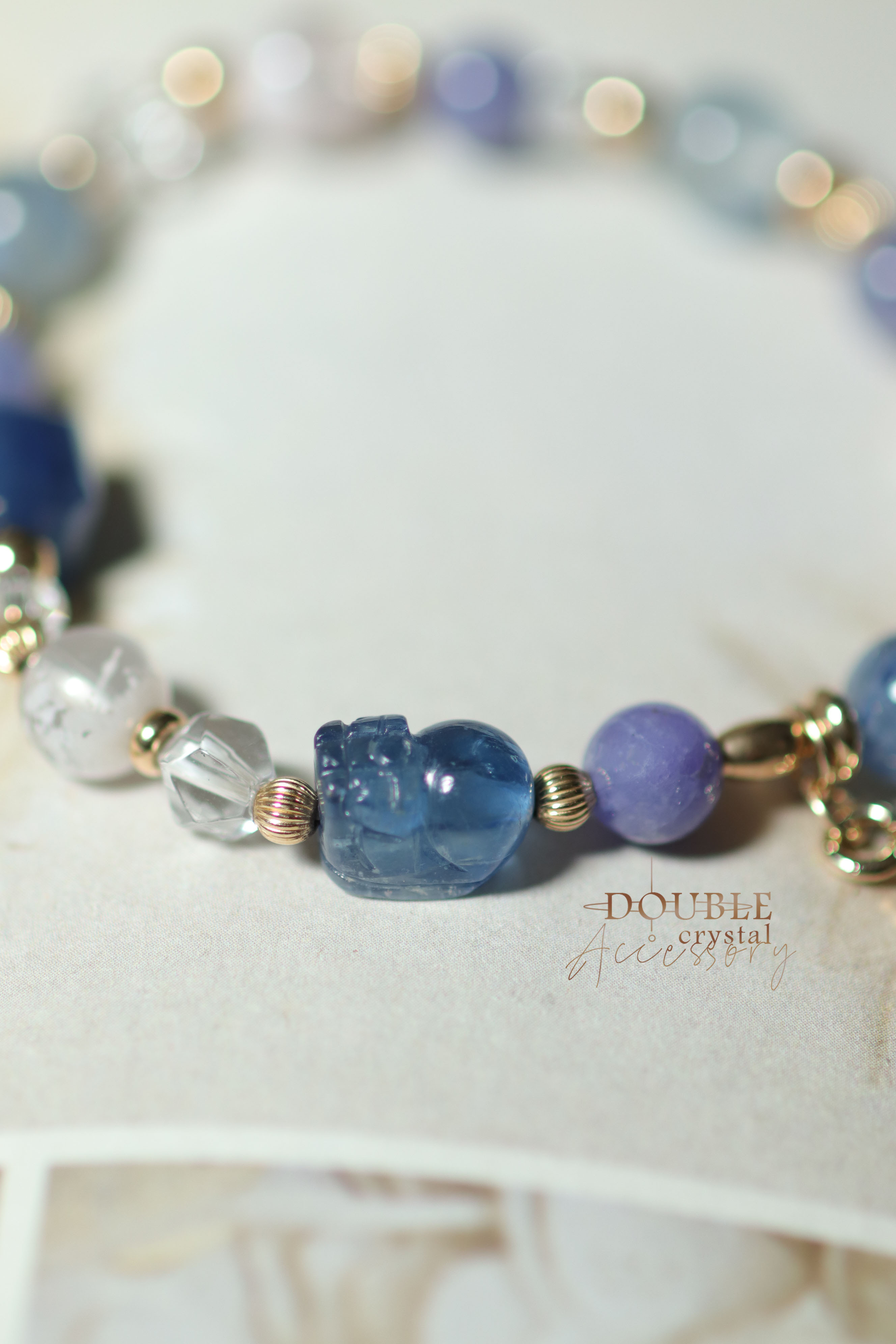 冷一點的花：藍晶石貔貅．藍晶石方糖．雪花幽靈．坦桑．白水晶