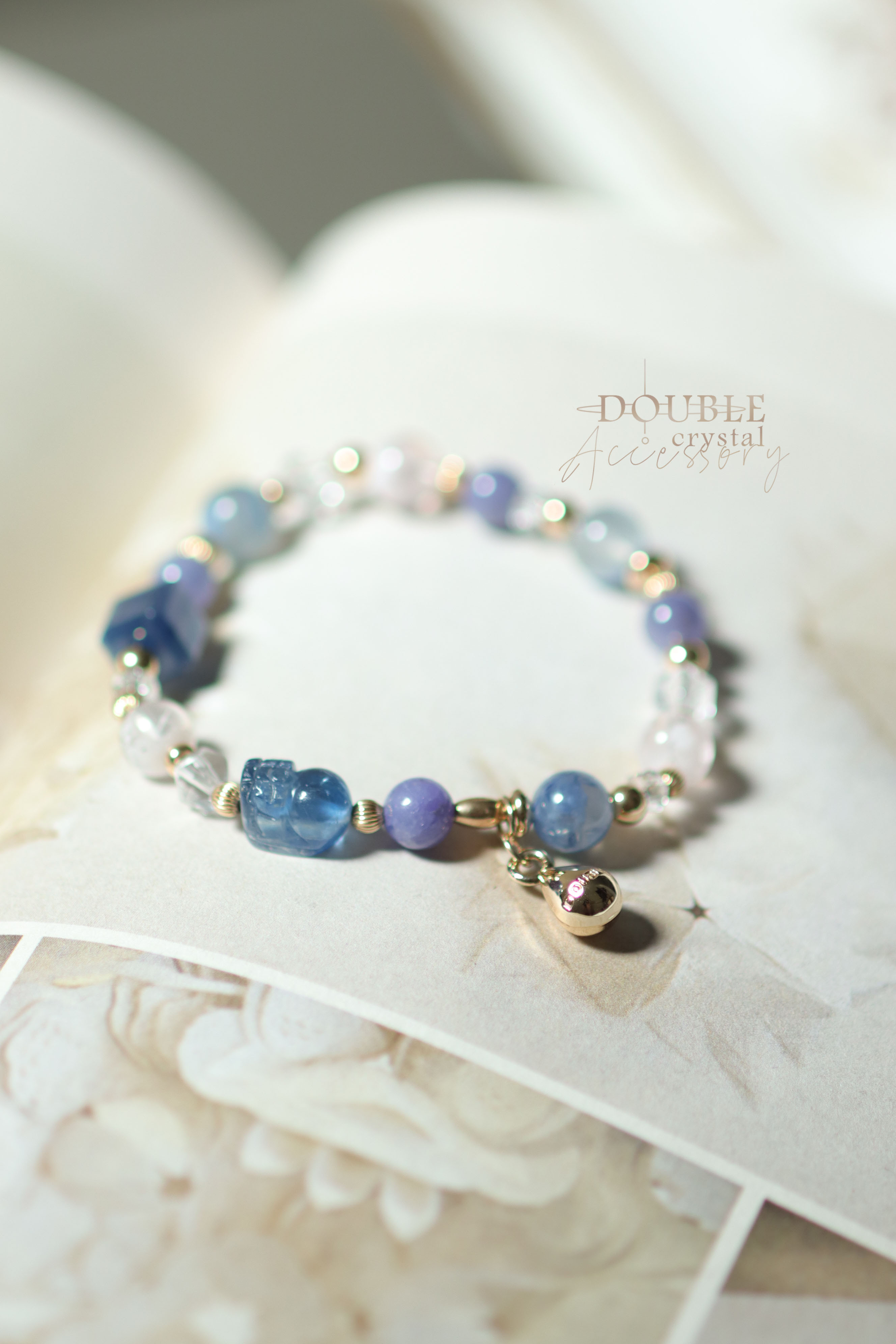 冷一點的花：藍晶石貔貅．藍晶石方糖．雪花幽靈．坦桑．白水晶