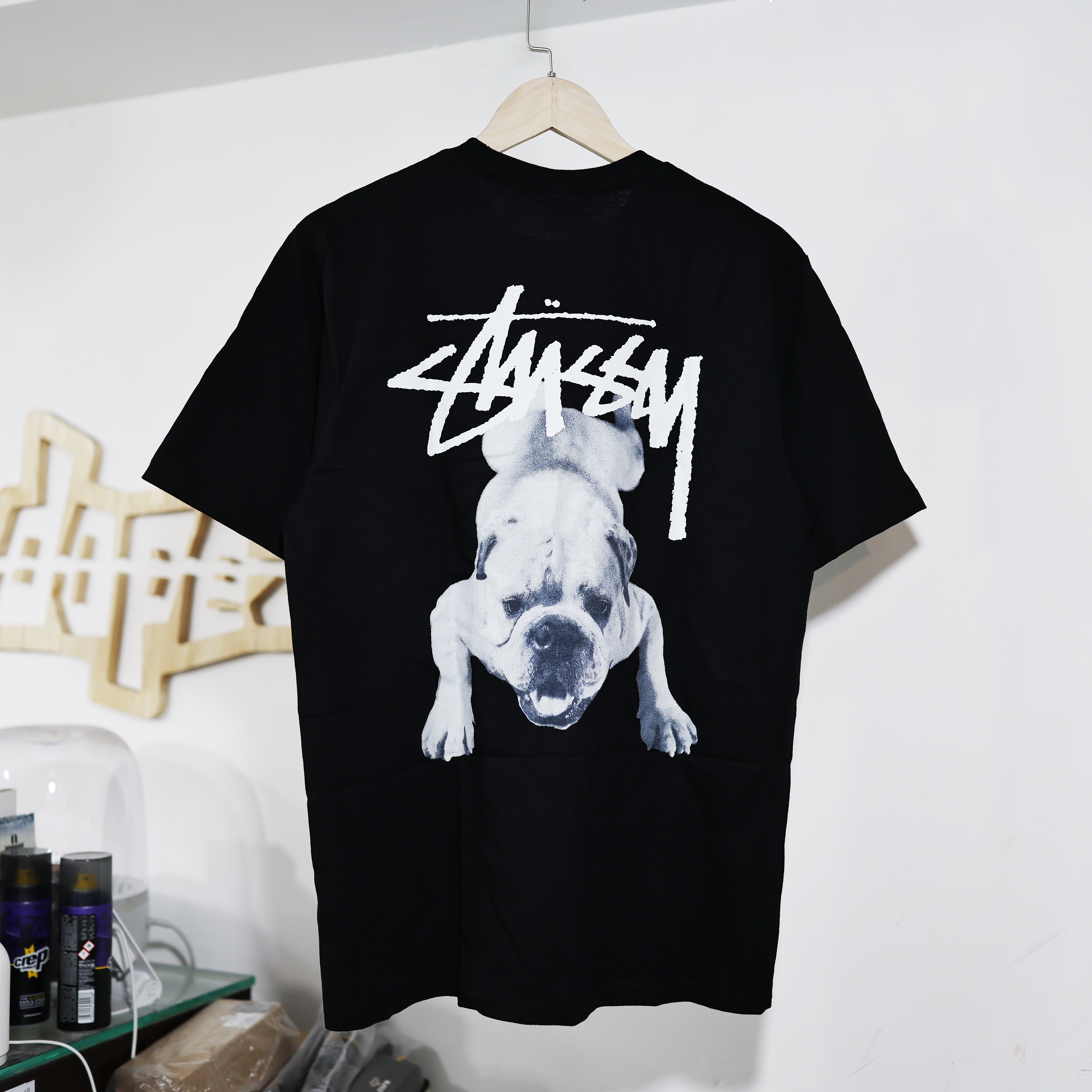【STUSSY】STOCK DOG TEE Buy Stussy Stock Dog Tee 'Black' - 1905159 BLAC | GOAT