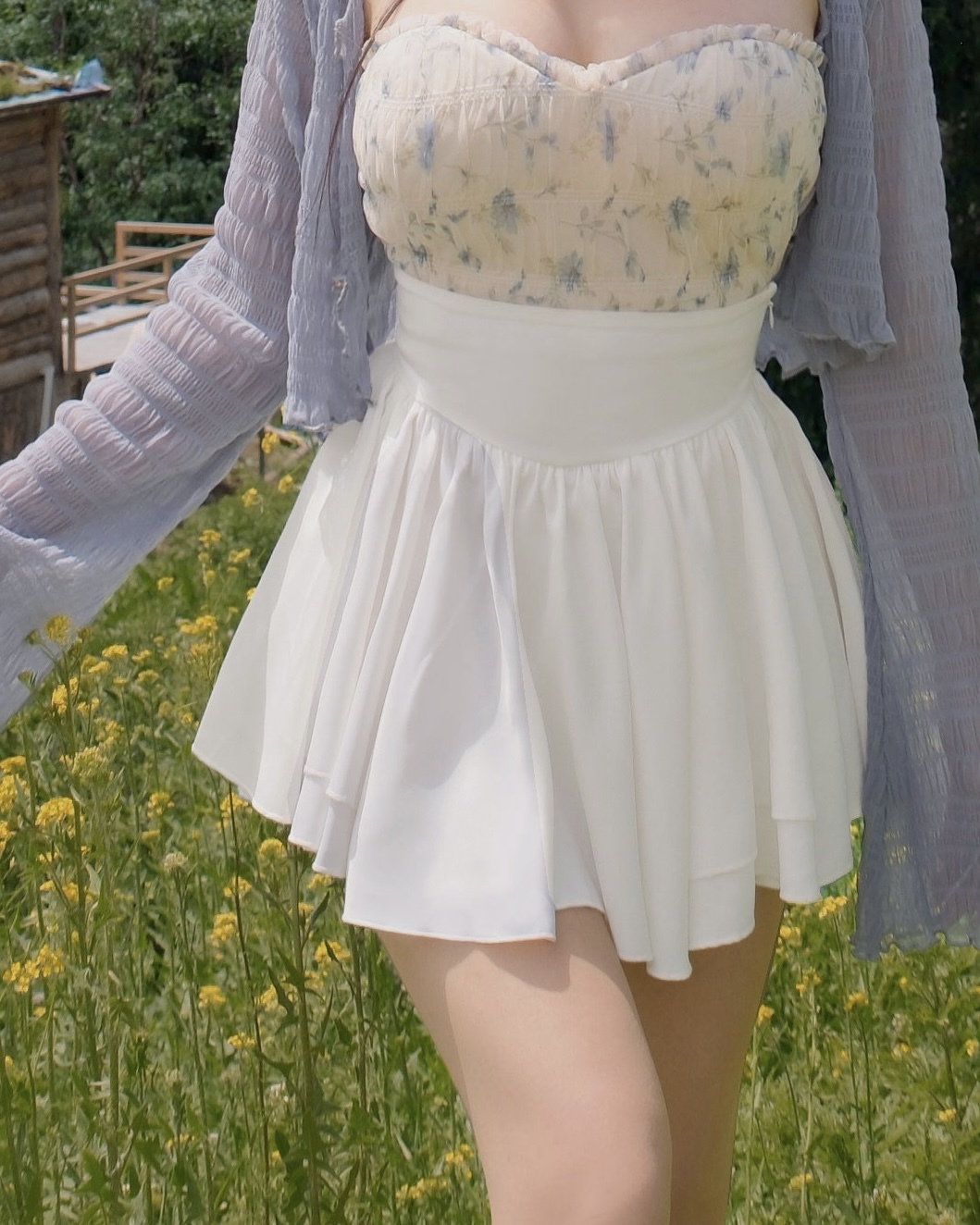 訂製-浪漫多層次抓皺褲裙