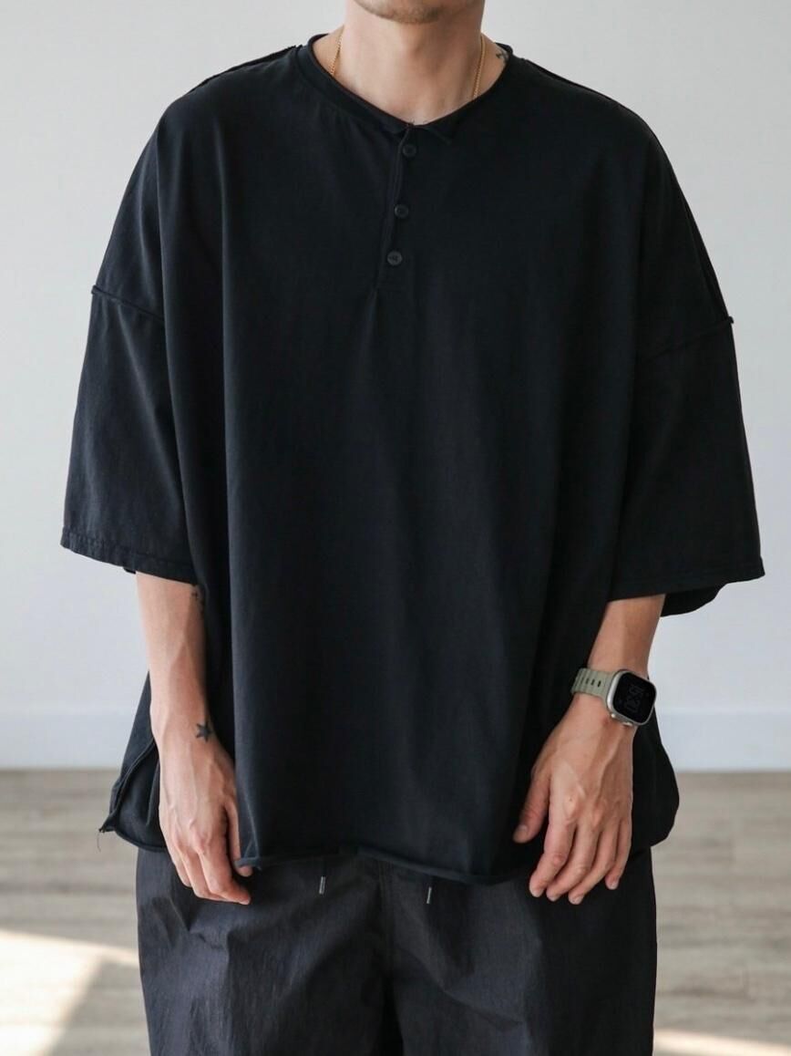 淨色半開胸短袖Tee FARMERS-089T