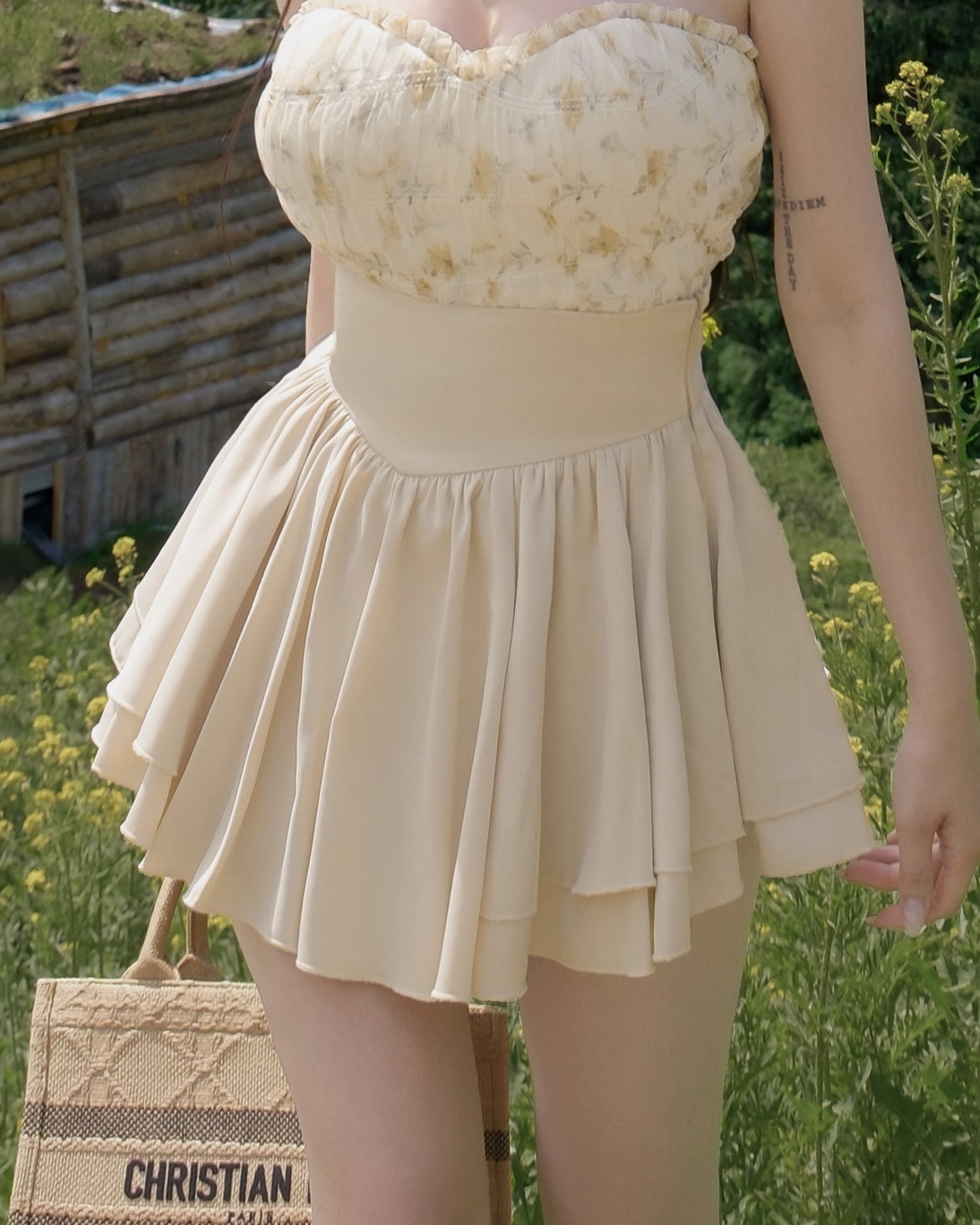 訂製-浪漫多層次抓皺褲裙