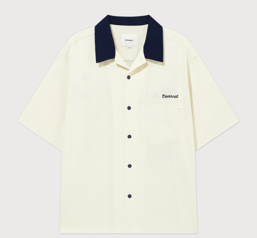 COVERNAT Lettering Half Shirt Green JUN25