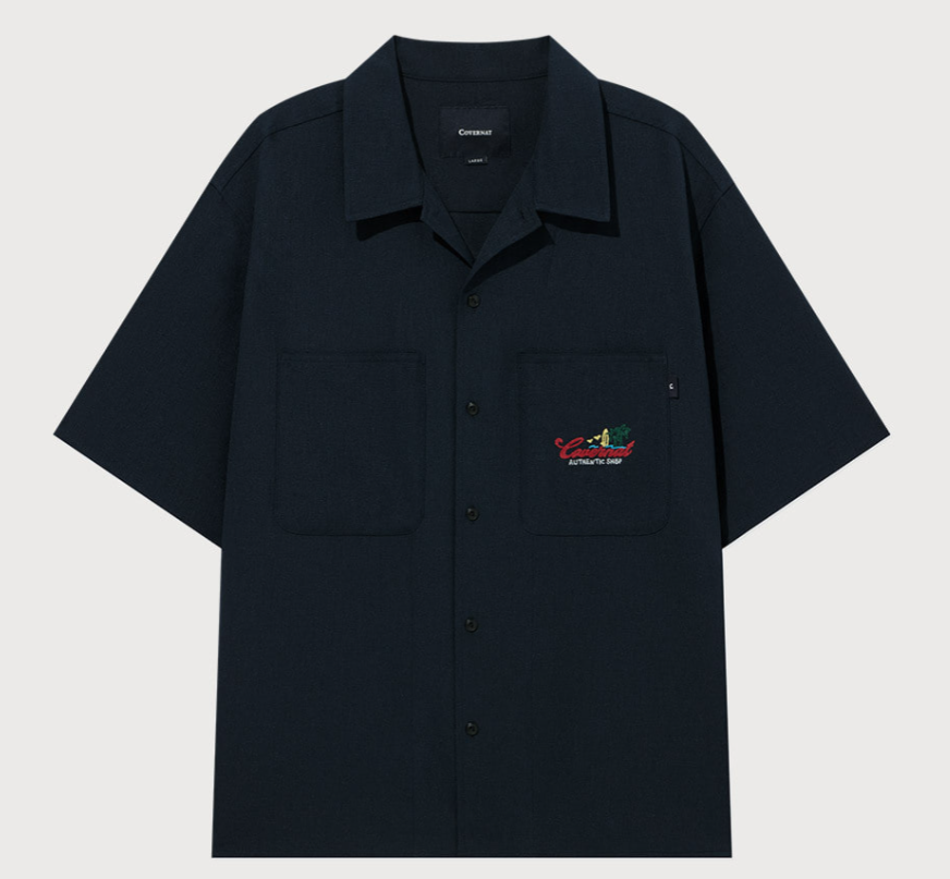 COVERNAT Graphic Half Shirt Cream  JUN25