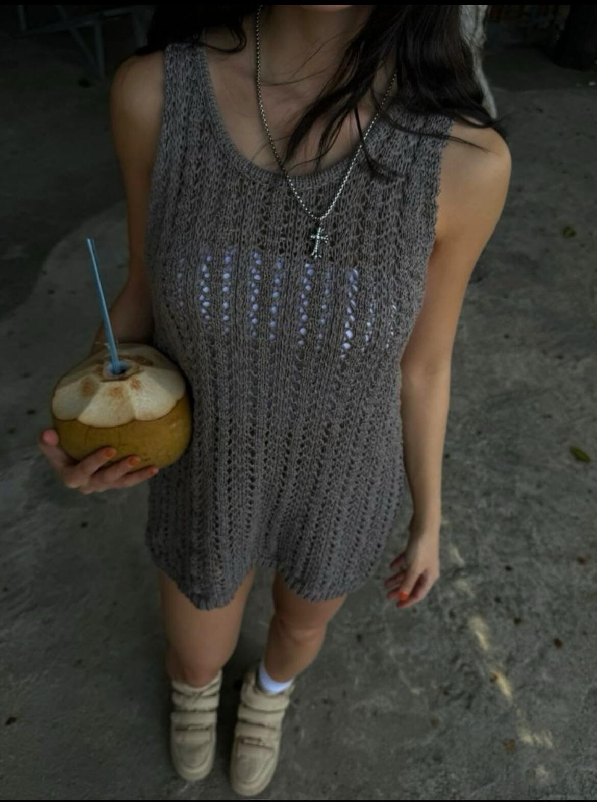 淨色針織背心 LEGIT-057V