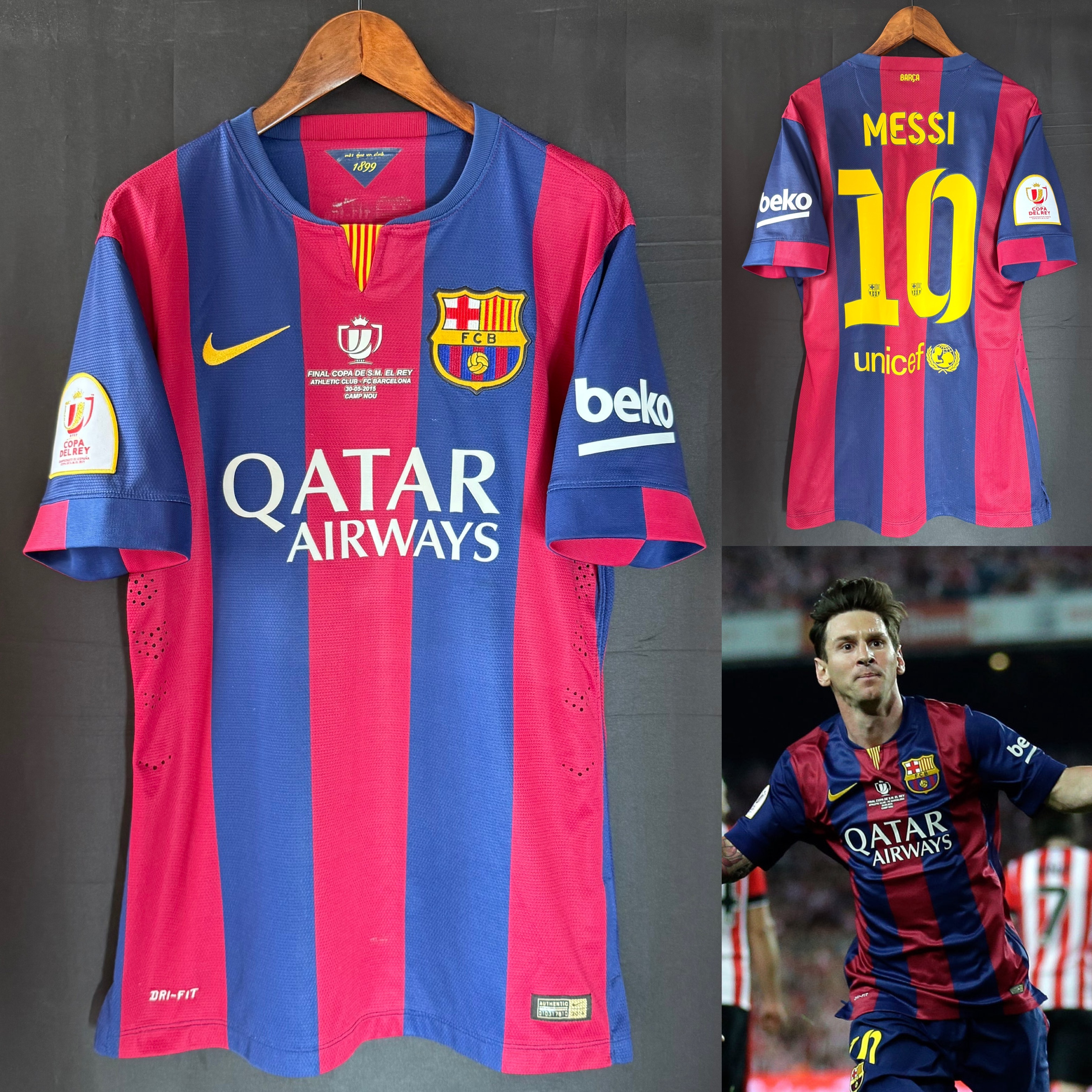 (球員版) 巴塞隆拿 2014-2015 西班牙國王盃 Nike 主場球員版球衣 #10 MESSI