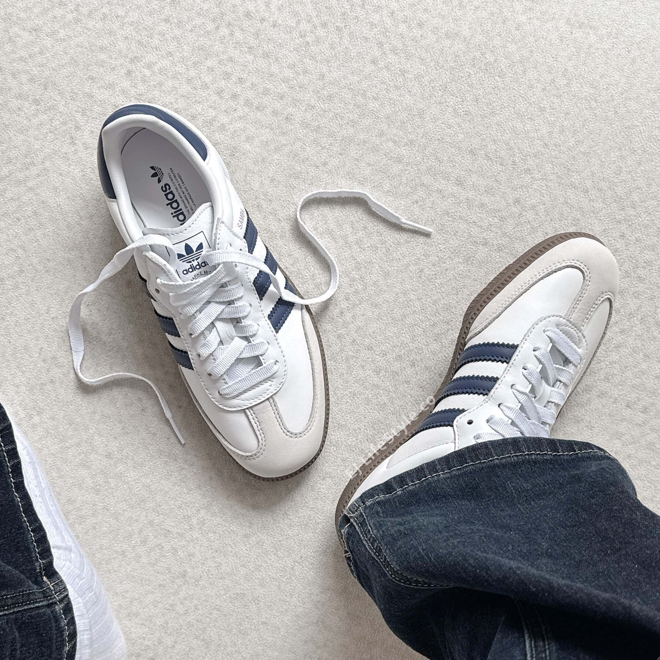 ADIDAS SAMBA OG 海軍藍 深藍 白色 藍白 焦糖底 女鞋 JH5688 / 現＋調