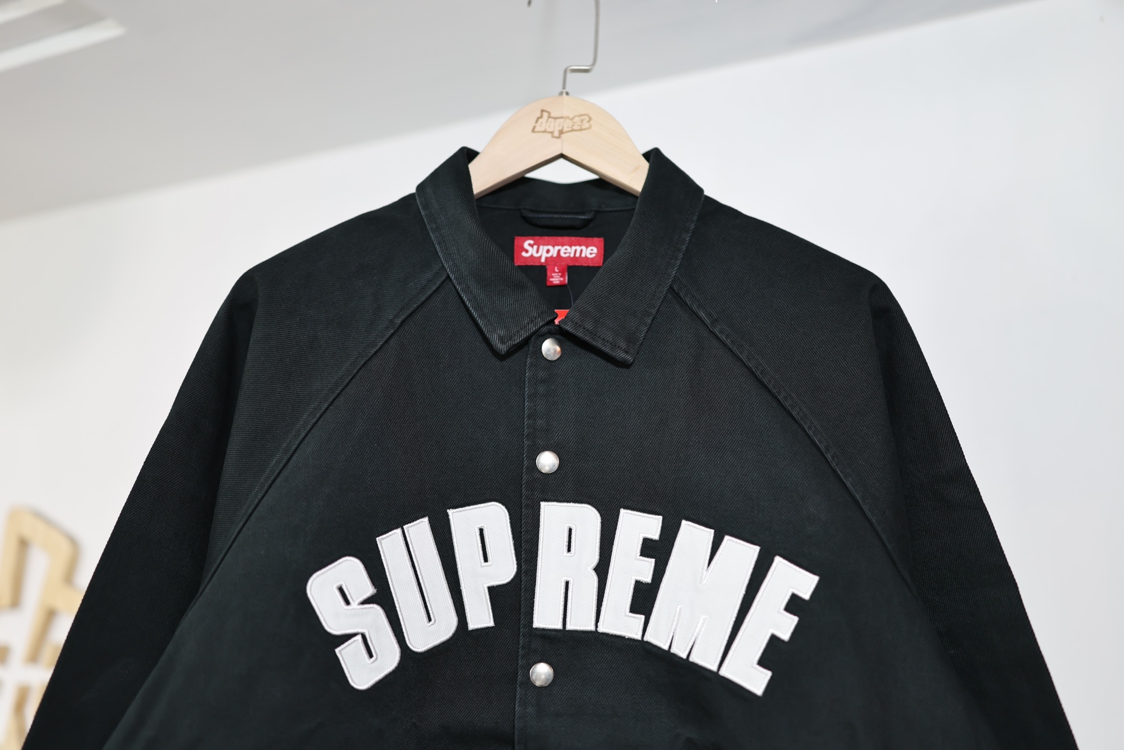 SUPREME SS25 ARC DENIM COACHES JACKET BLACK