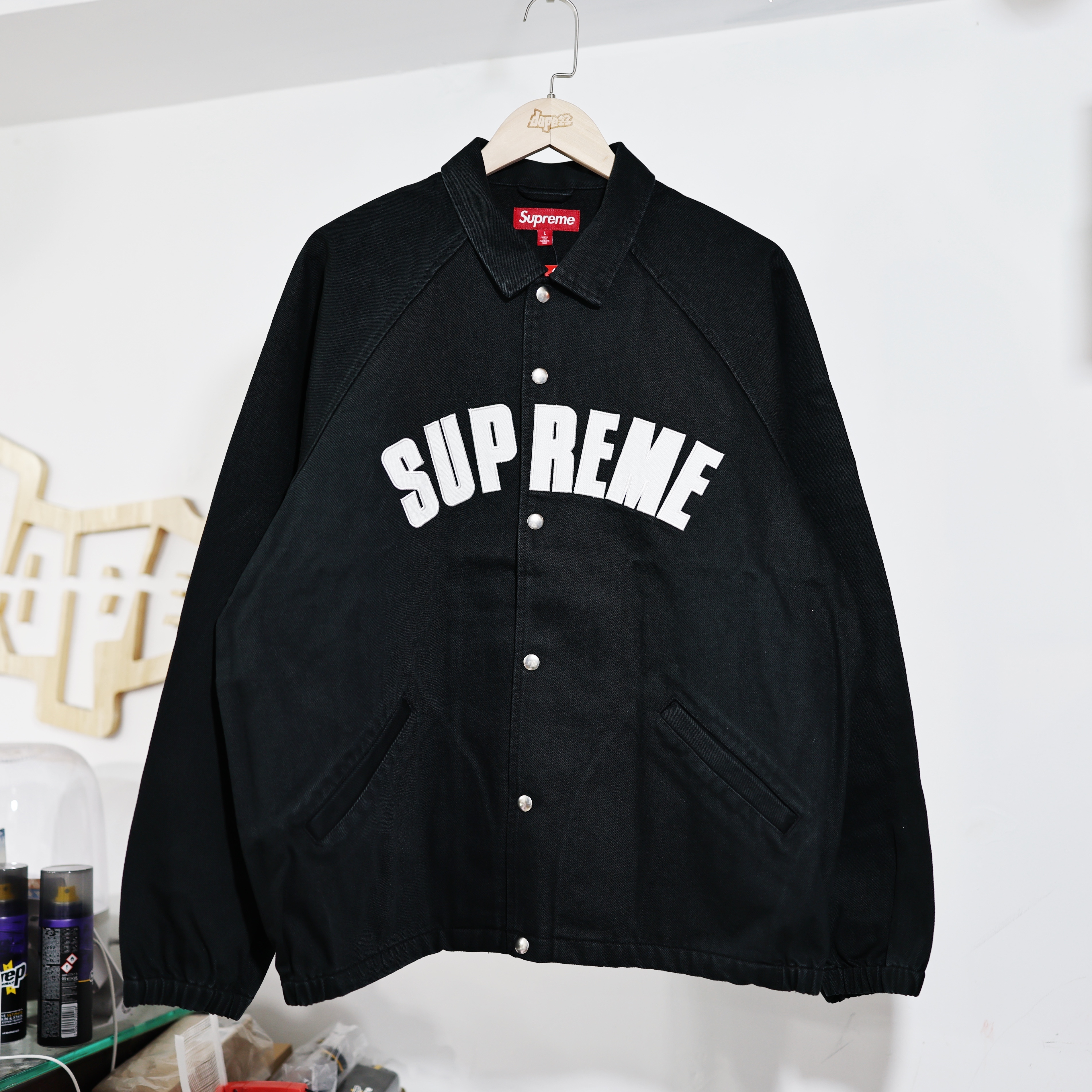 ジャケット・アウター Supreme Arc Denim Coaches Jacket Black M Supreme Arc Denim Coaches Jacket 黒 S - メルカリ