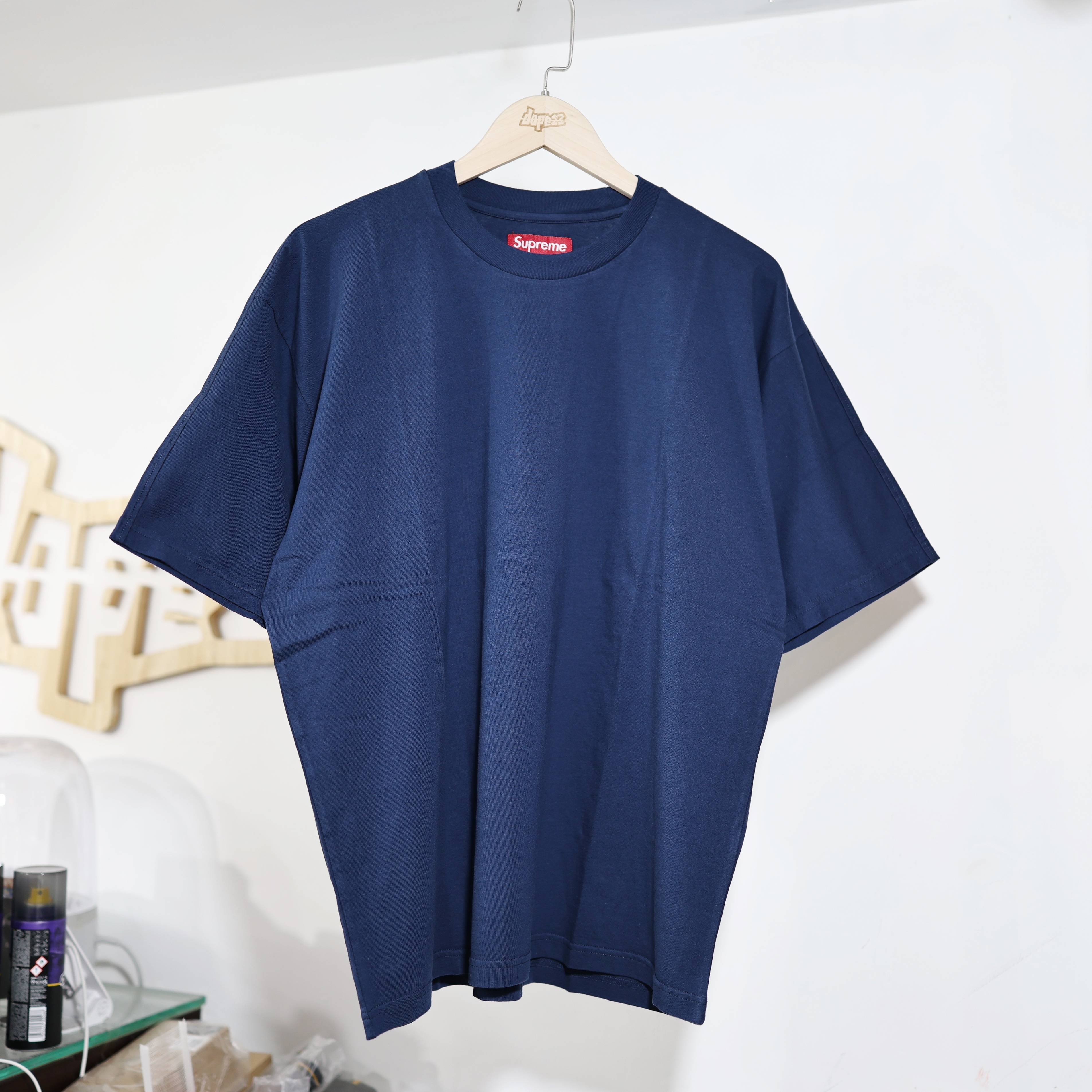 SUPREME SS25 INTARSIA S/S TOP NAVY