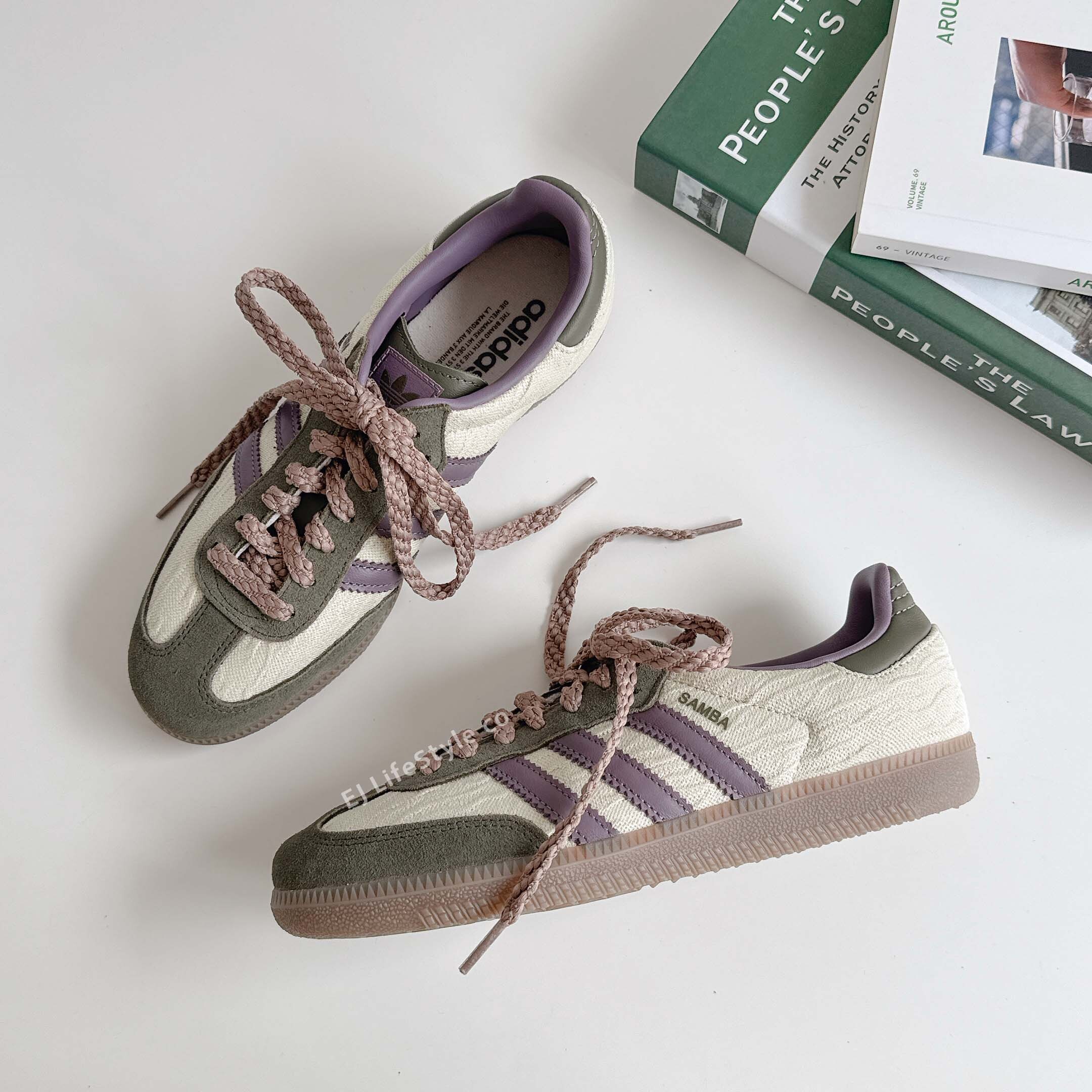 ADIDAS SAMBA OG 綠野仙蹤 橄欖綠 紫棕 奶油色 焦糖底 男女鞋 JP5675 / 現貨