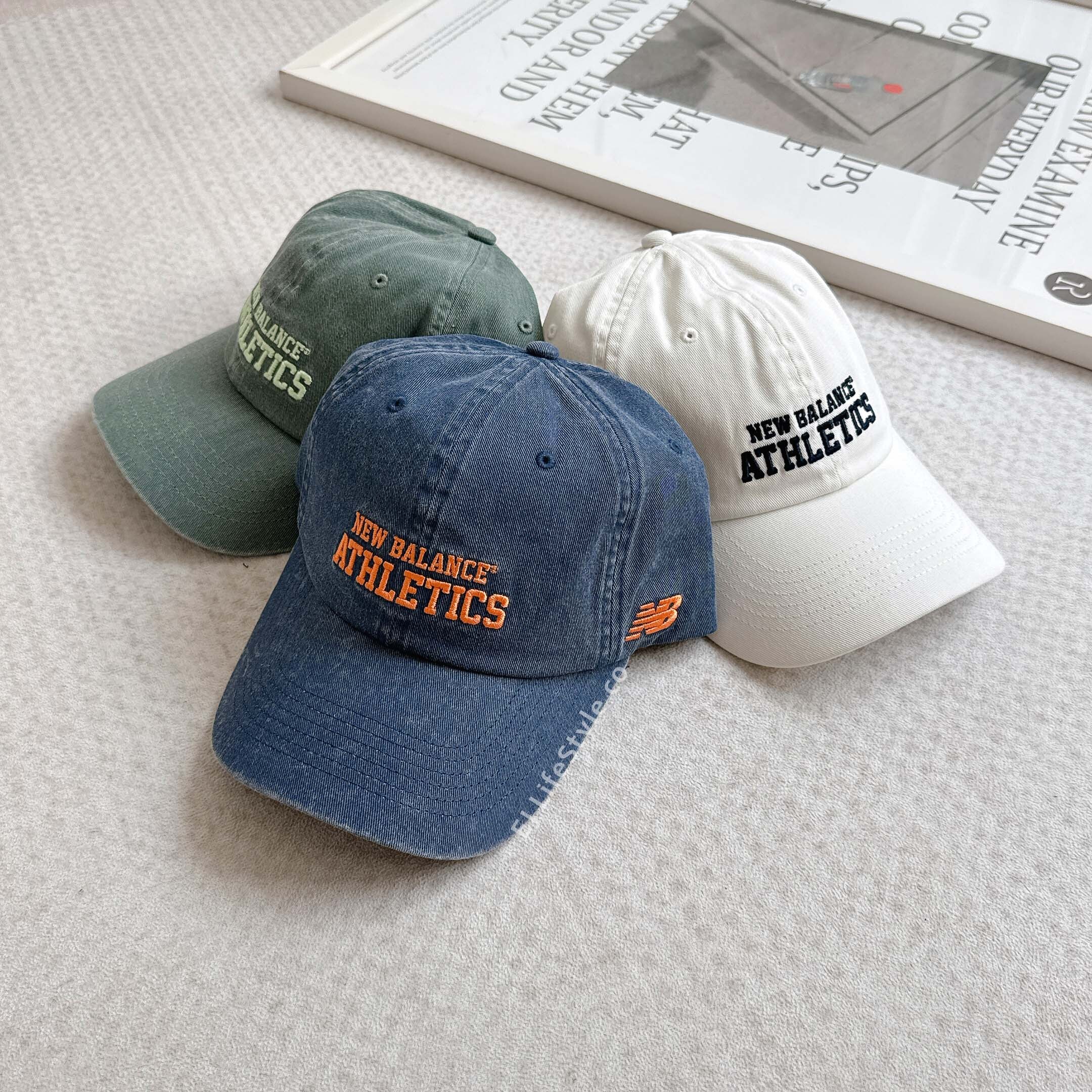 NEW BALANCE NB 刺繡老帽 復古洗舊 刺繡LOGO 白色 復古綠 牛仔藍 LAH51014 / 現貨