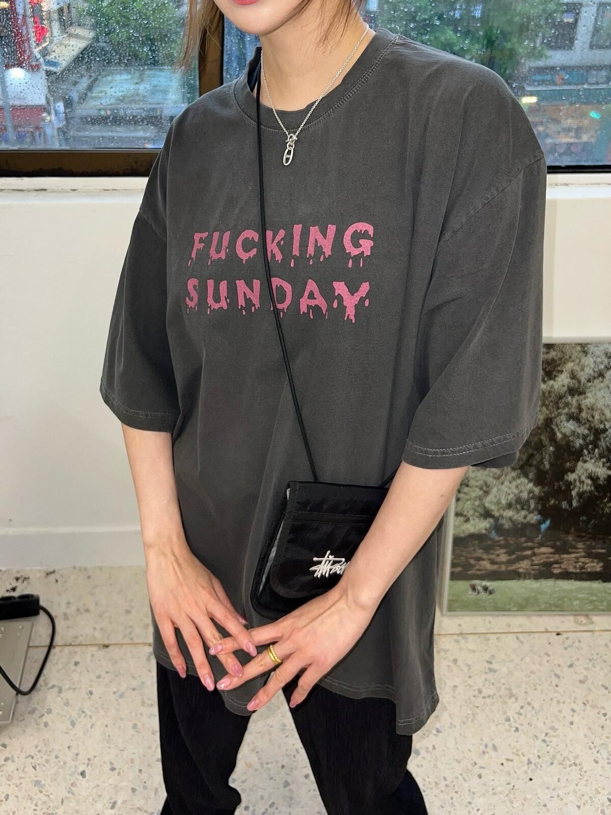 洗水英文字短袖Tee manhattans-039T