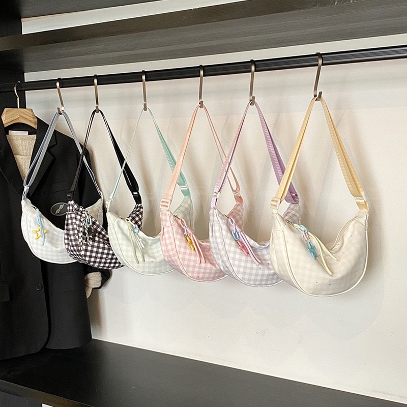 簡約格子斜跨包