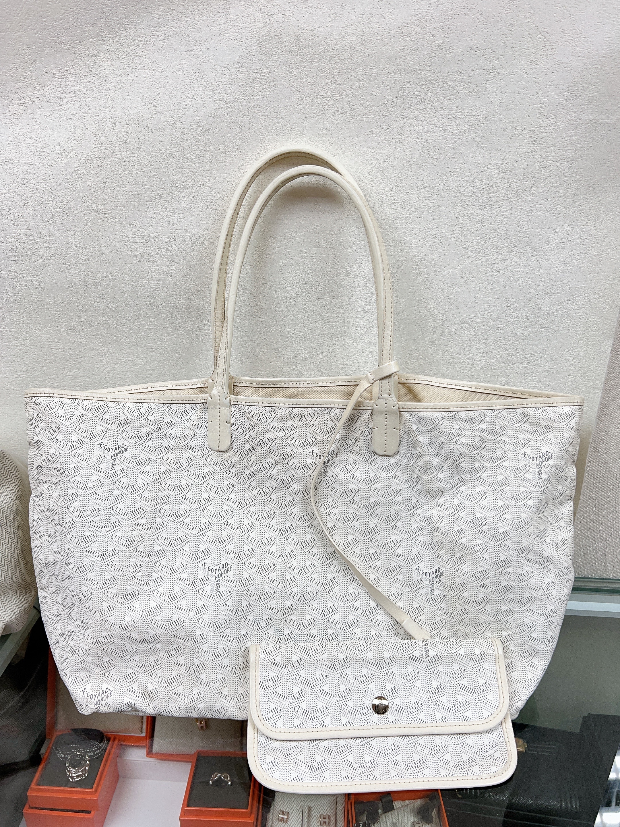 Goyard saint louis tote pm white