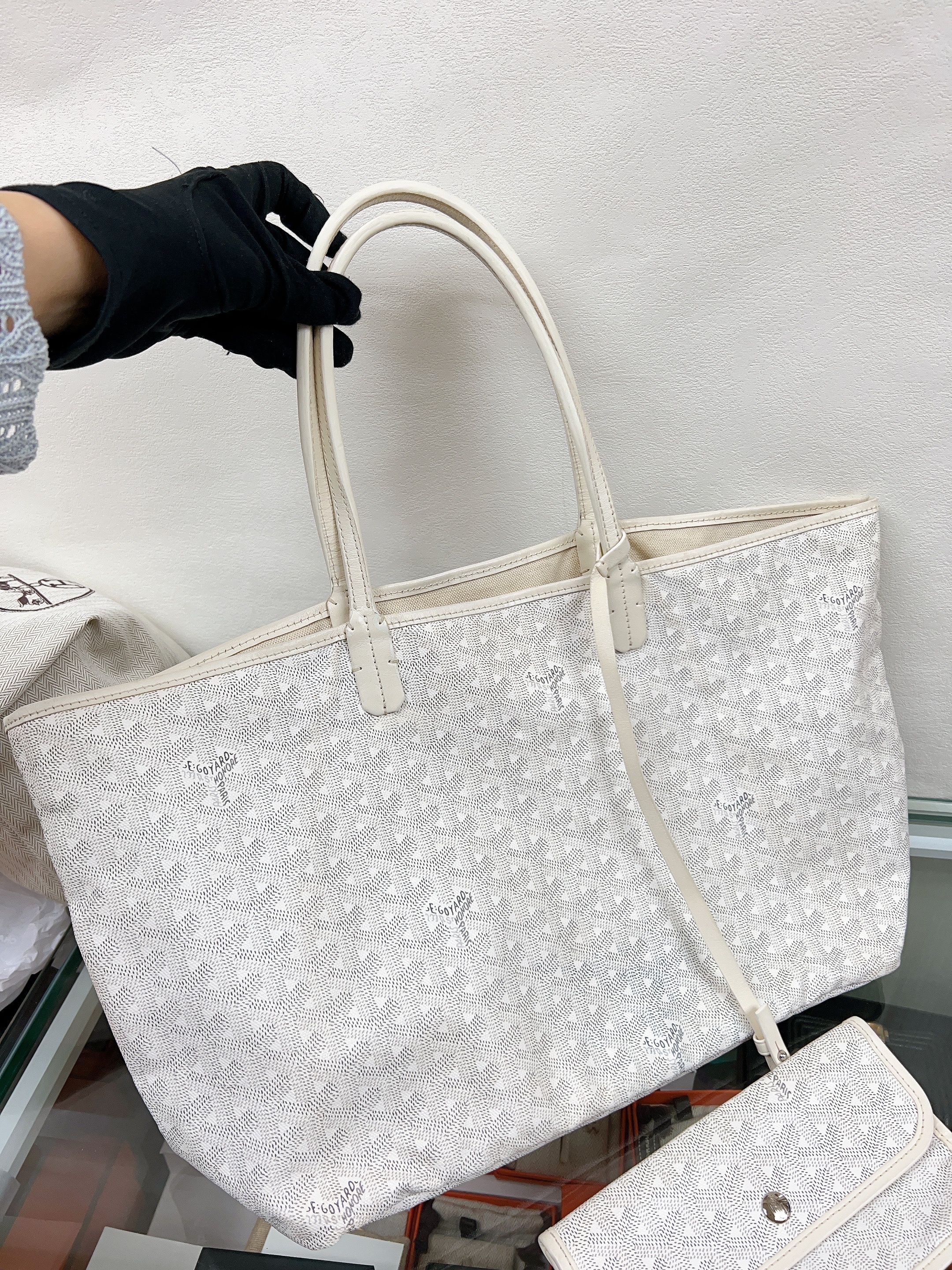 Goyard saint louis tote pm white
