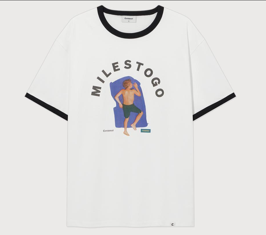 COVERNAT Sunsunbathing Ringer T-shirt White JUN25