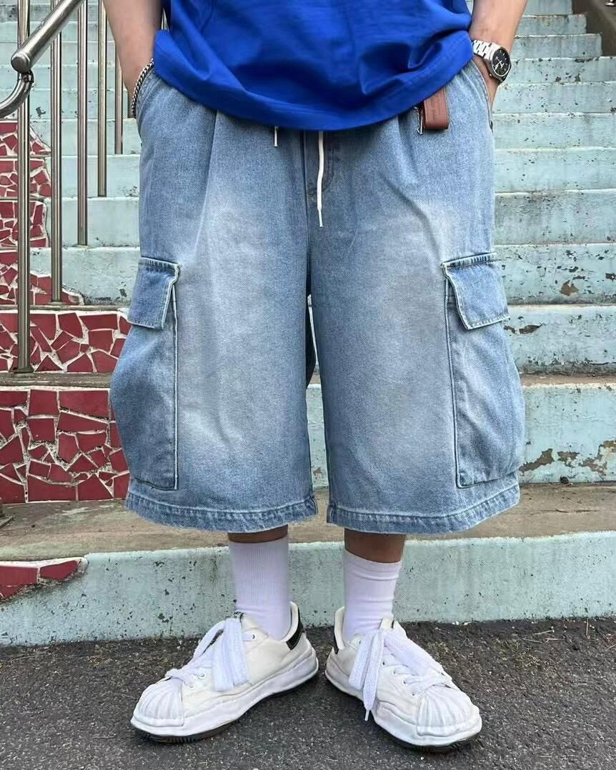 洗水工裝牛仔短褲 P3117