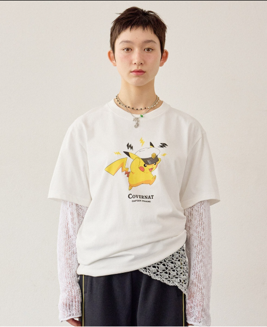 COVERNAT Pokemon Balance Cool 棉質 T 卹 白色  JUN25