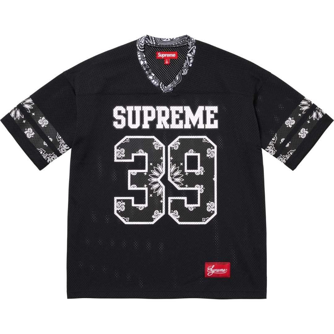 SUPREME SS25 BANDANA FOOTBALL JERSEY 球衣短T (2色)