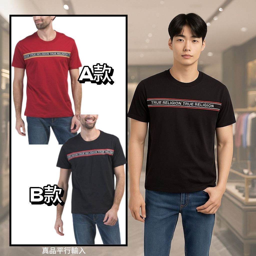 【預購】TRUE RELIGION Chest Contrast G062403 男裝短袖