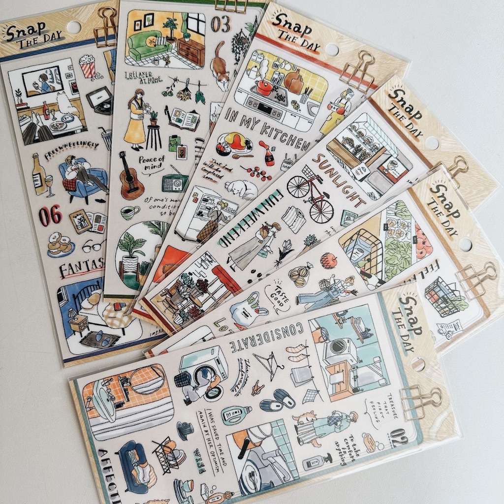 Snap The Day 日常生活系列 透明PET貼紙｜日本Mind Wave