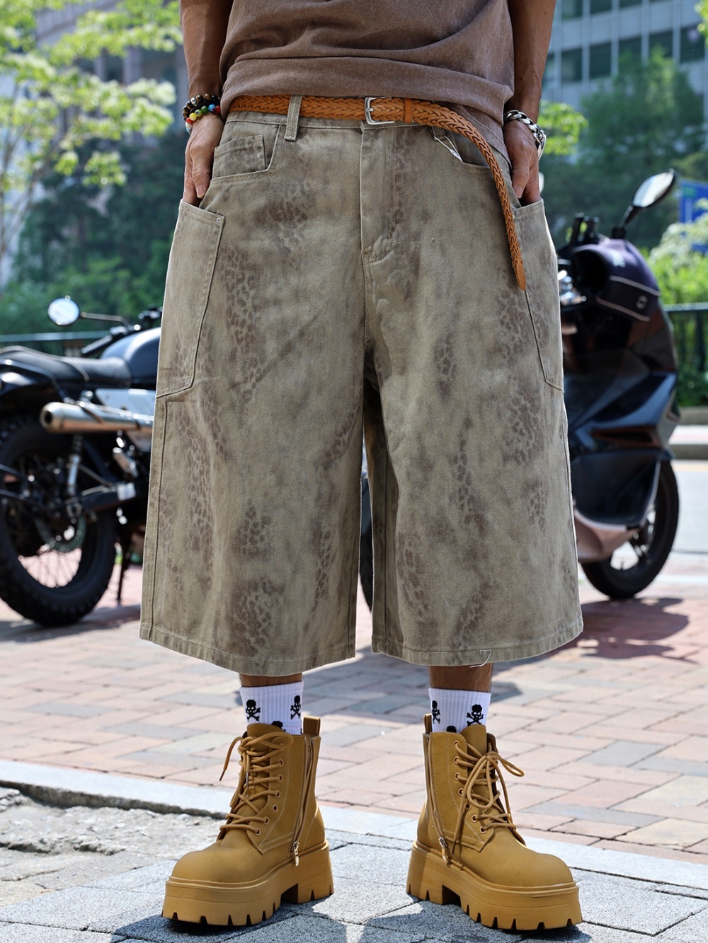 Hopi 水洗蛇紋百慕達褲