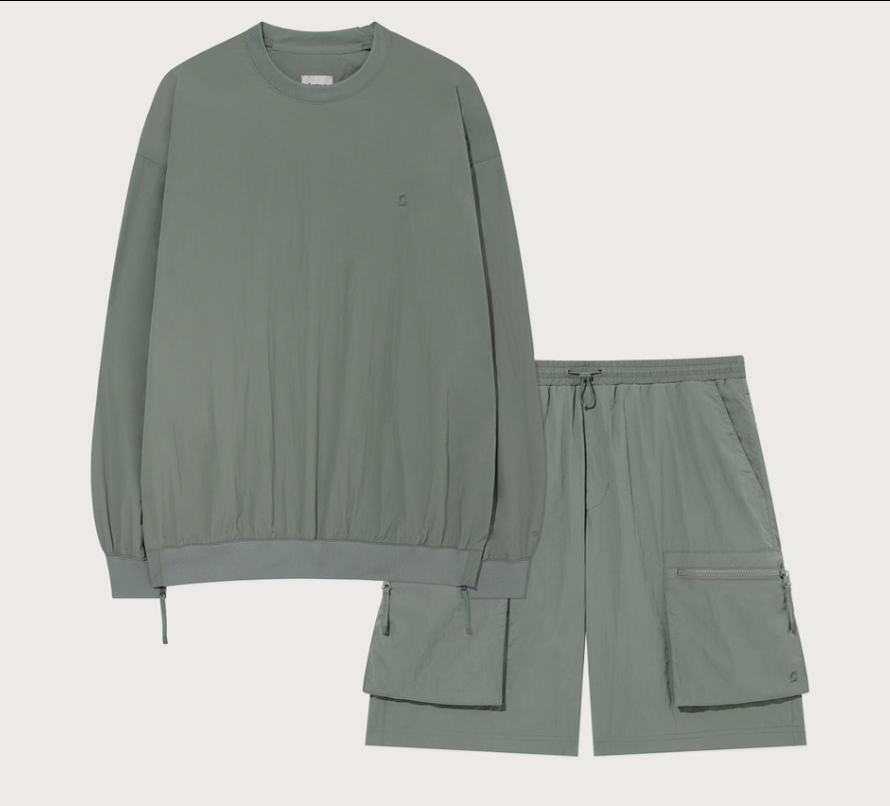 COVERNAT [套裝] 編織實用衛衣套裝鼠尾草灰色  JUN25