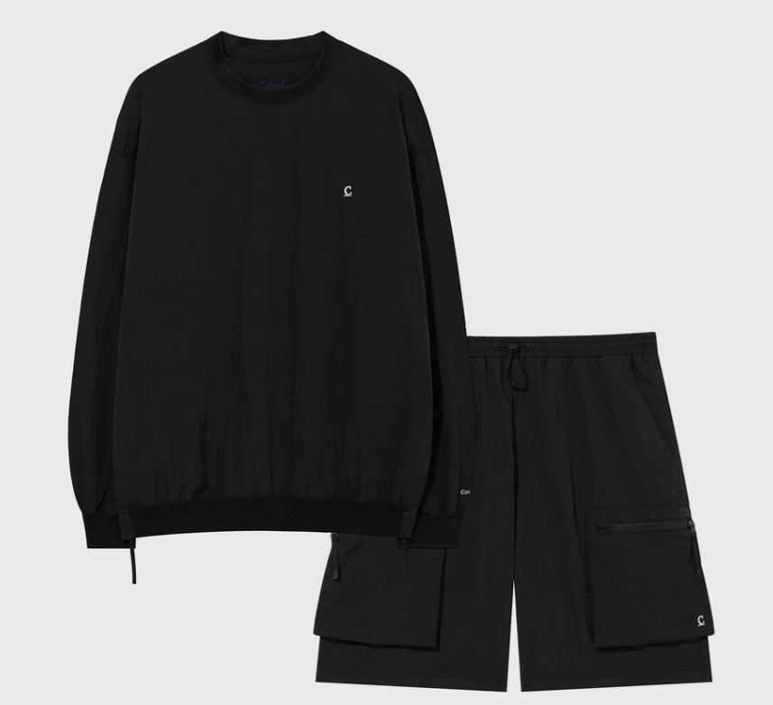 COVERNAT [套裝] 編織實用衛衣套裝   黑色   JUN25