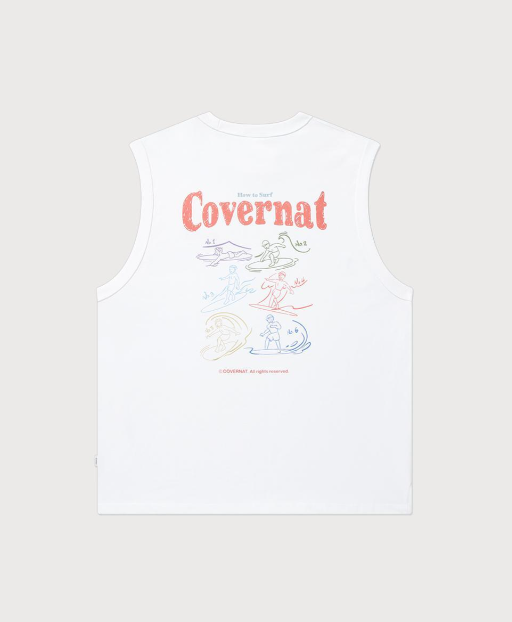 COVERNAT 衝浪運動圖案無袖上衣  JUN25