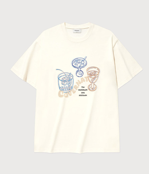 COVERNAT  Cool Cotton Kitsch 雞尾酒圖案 T 恤   JUN25
