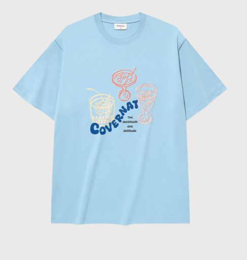 COVERNAT  Cool Cotton Kitsch 雞尾酒圖案 T 恤   JUN25
