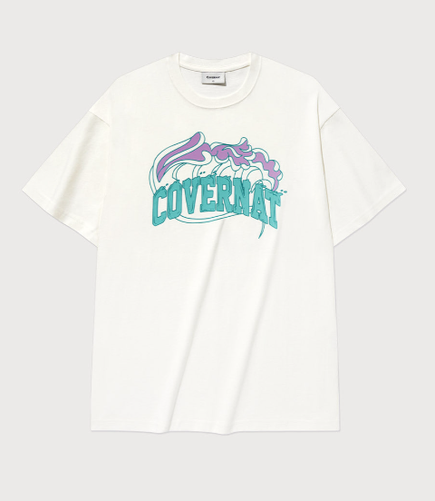 COVERNAT  波浪圖案 T 恤   JUN25