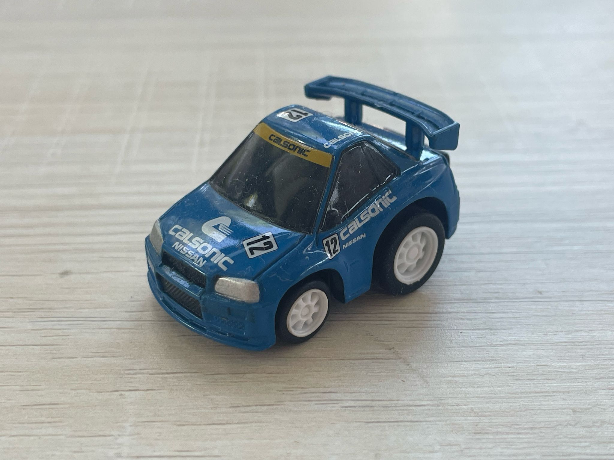 CHORO Q CHIBIKKO NISSAN SKYLINE GT-R R34 CALSONIC NO.12