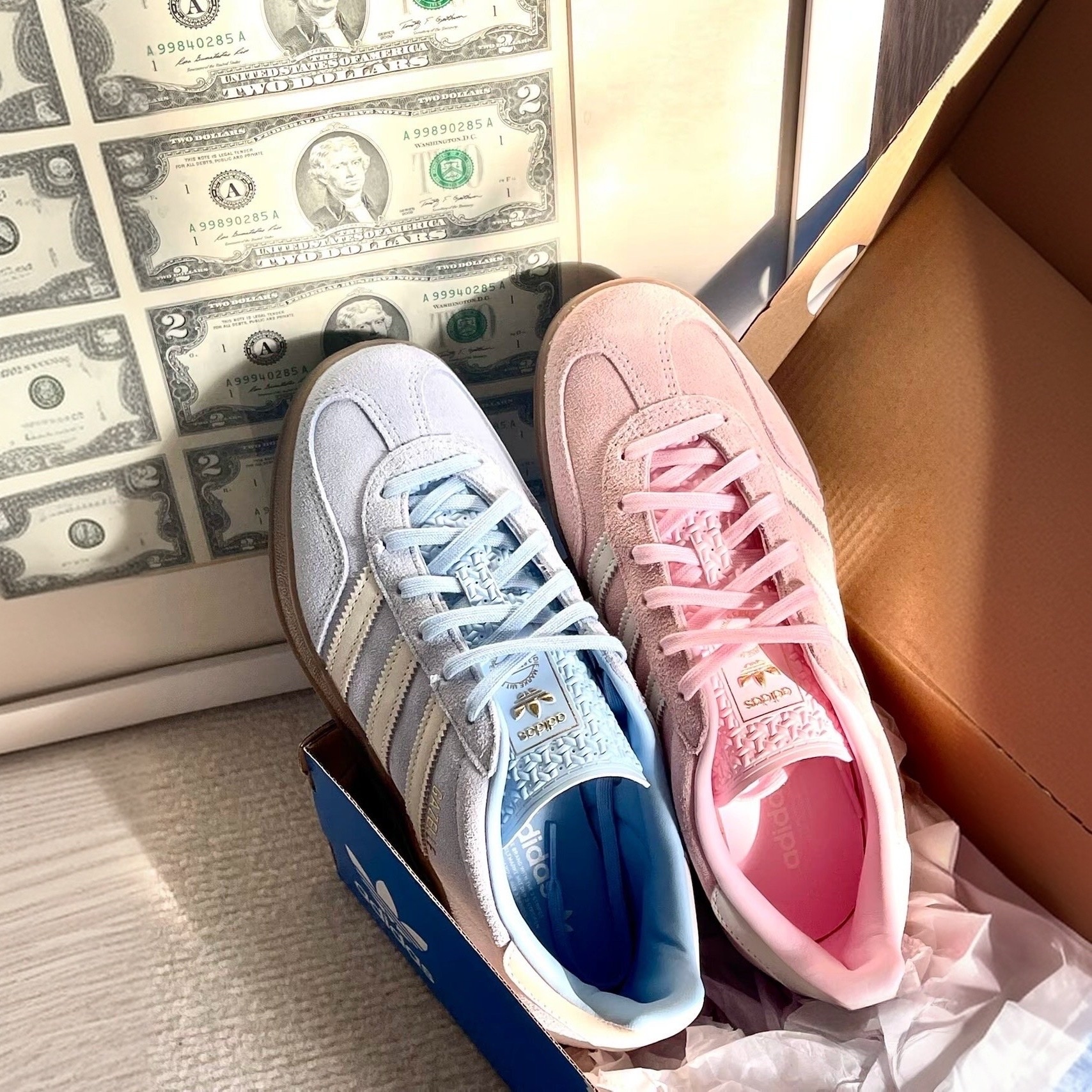 adidas Originals Gazelle Indoor W 灰粉色 櫻花粉 寶寶藍 焦糖底 復古德訓鞋 運動休閒鞋 女鞋 JI2716 JI2717