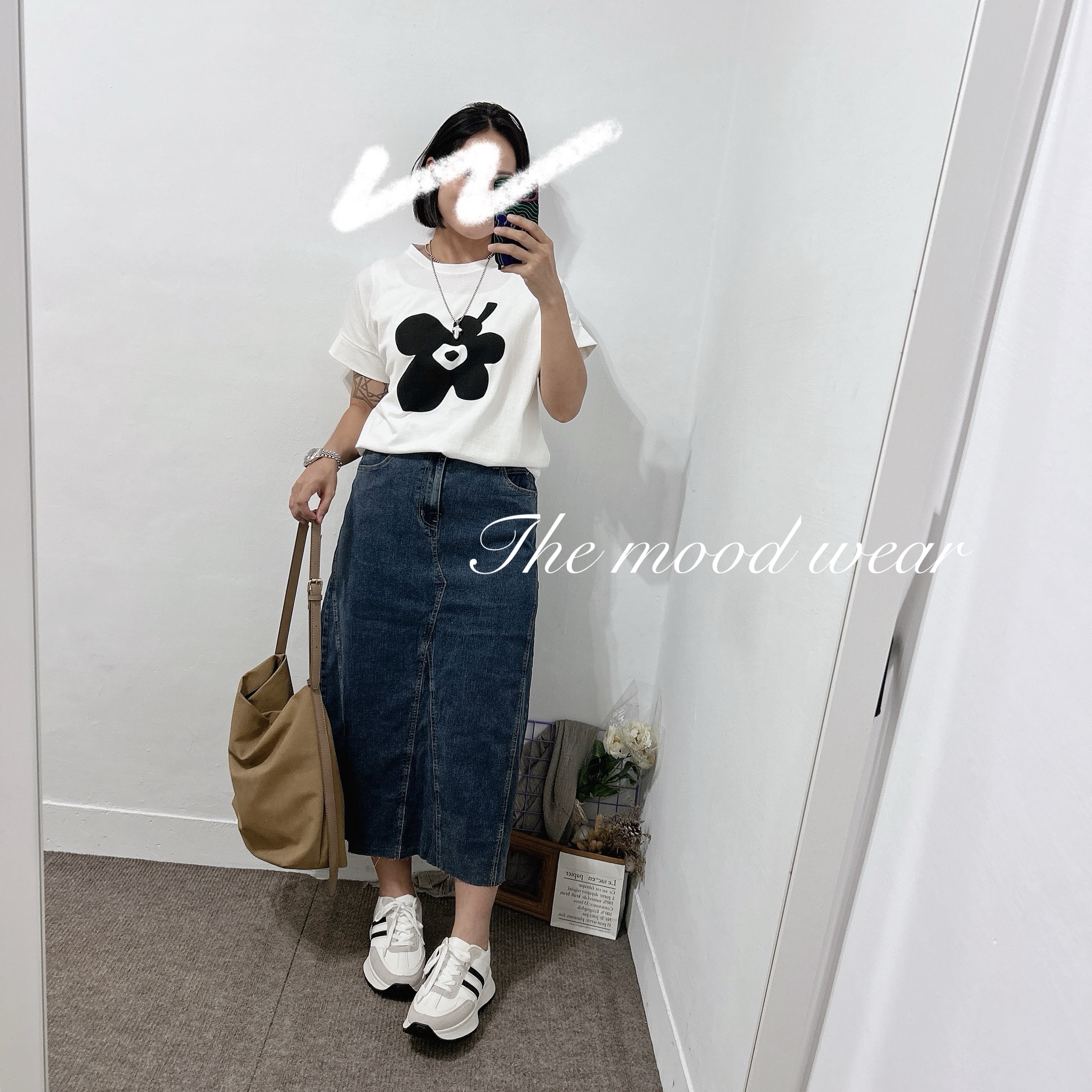 幾何花朵短t 短T恤  短袖女