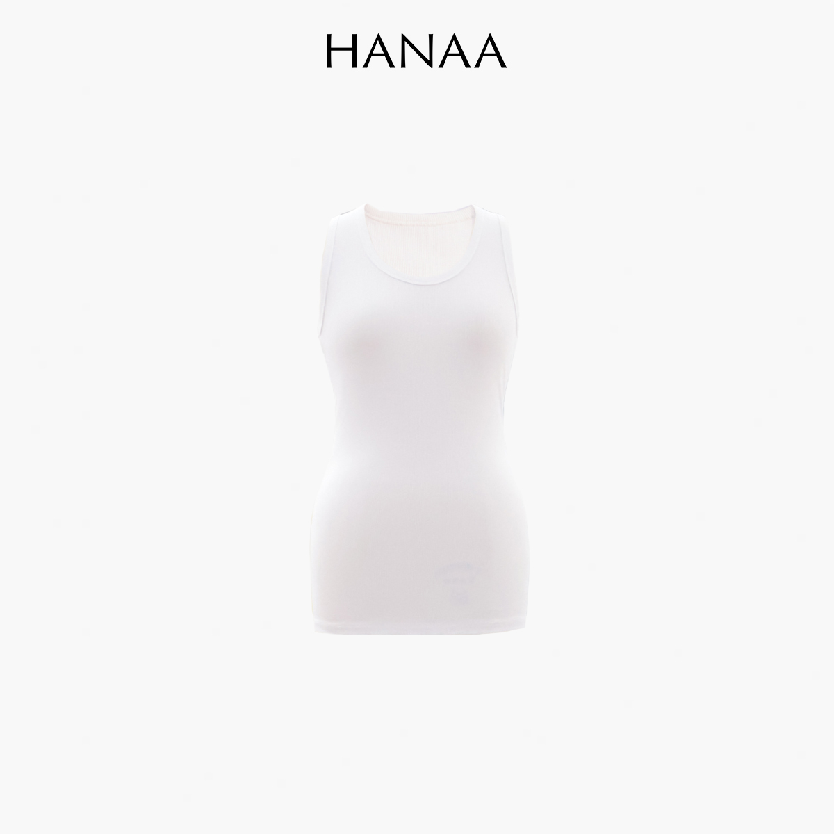 HANAA 新款棉質彈力羅紋經典U領三色背心套裝